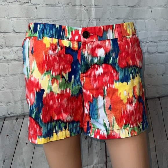 Merona Pants - merona red multicolor high waist shorts size 2
